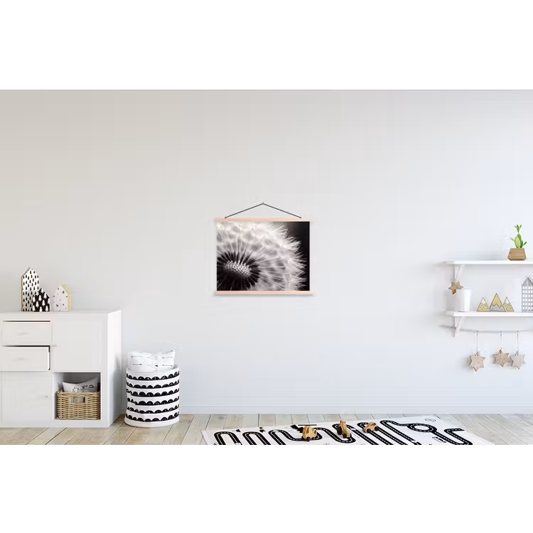 Schoolplaat - Paardenbloem - Zwart - Wit — 3