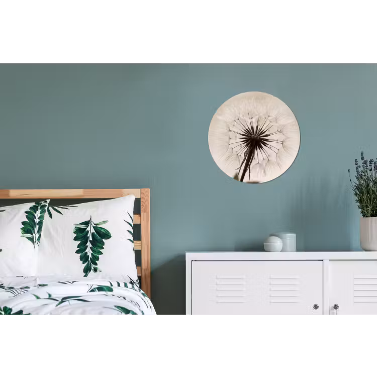 Wandcirkel - Aluminium - Paardenbloem - Minimalistisch - Wit — 4