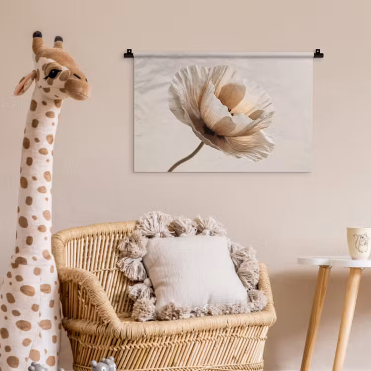 Wandkleed - Bloem - Beige - Crème — 5