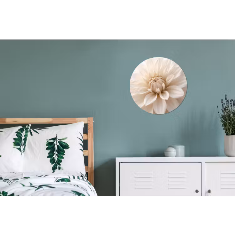 Wandcirkel - Aluminium - Bloem - Dahlia - Wit — 4