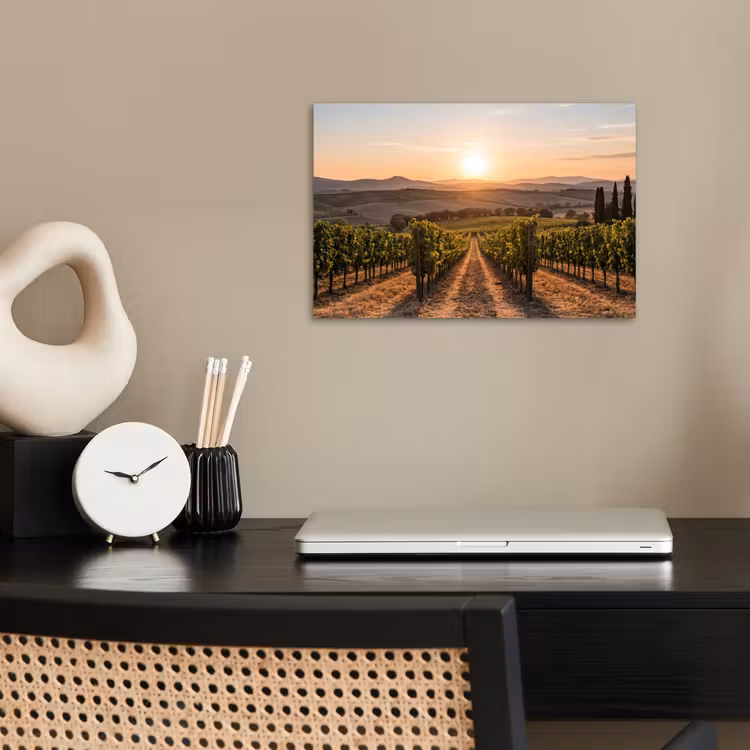 Poster - Wijngaard - Zonsondergang - Landschap — 2