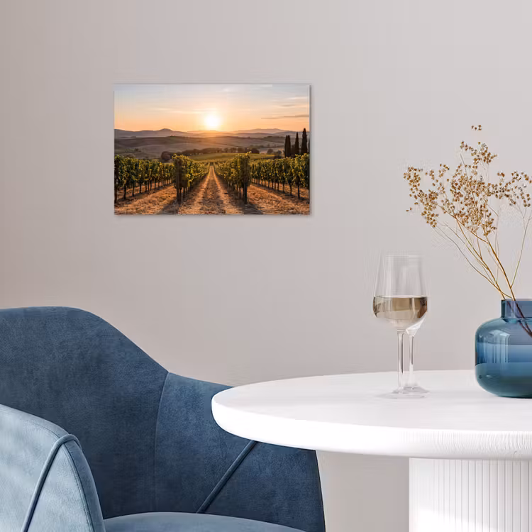 Poster - Wijngaard - Zonsondergang - Landschap — 4