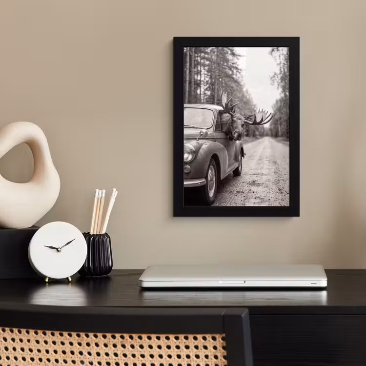 Poster met lijst - Eland in Oldtimer — 2