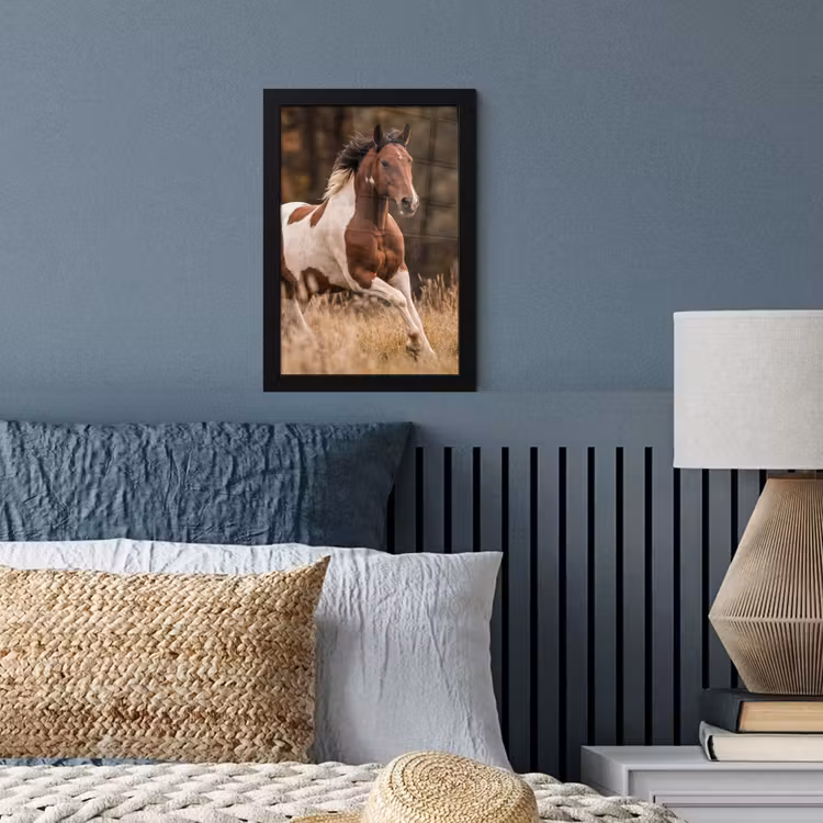 Poster met lijst - Bonte Paard Galopperend Herfst — 3