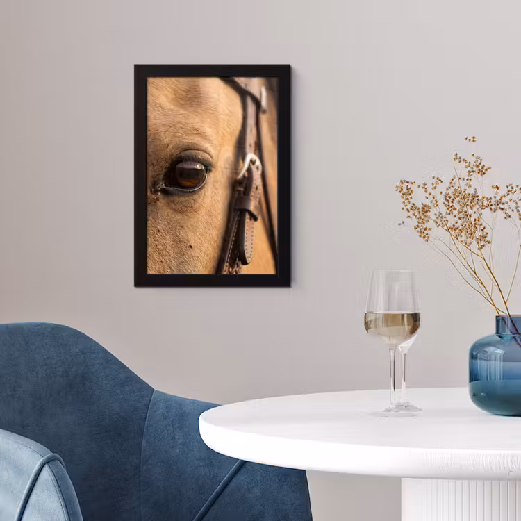 Poster met lijst - Paard - Oog - Bruin — 4