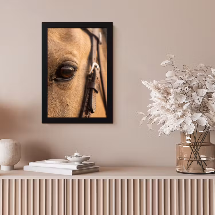 Poster met lijst - Paard - Oog - Bruin — 5