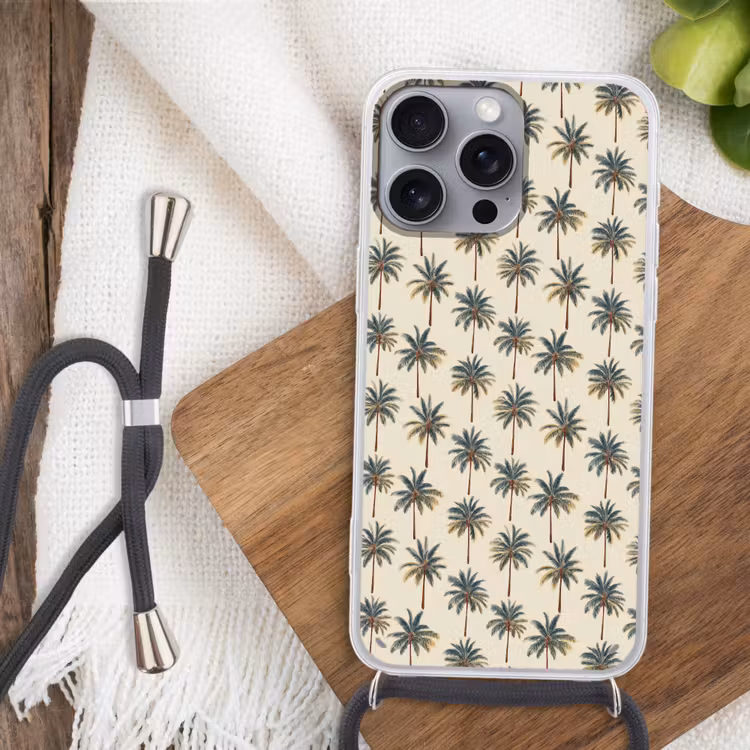 Telefoonhoesje met koord - Palmbomen - Tropisch - Groen — 3
