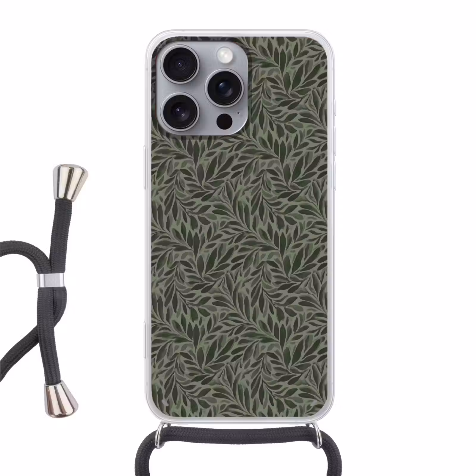 Telefoonhoesje met koord - Bladeren - Organisch - Groen — 1