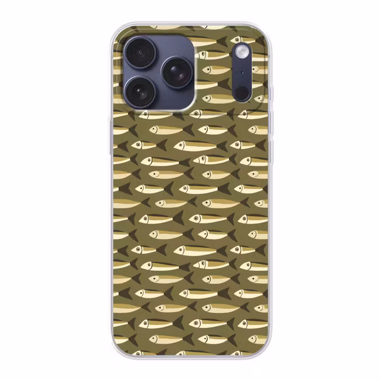 Telefoonhoesje Softcase - Vis - Patroon - Groen