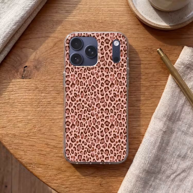 Telefoonhoesje Softcase - Luipaard - Patroon - Roze — 2