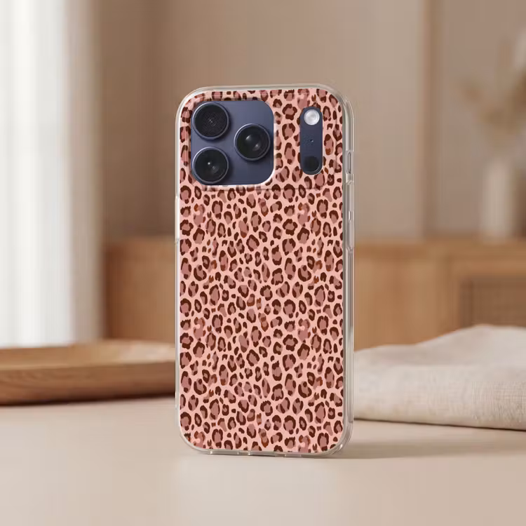 Telefoonhoesje Softcase - Luipaard - Patroon - Roze — 3