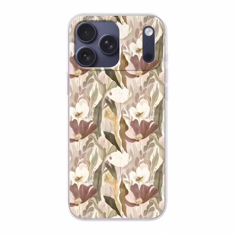 Telefoonhoesje Softcase - Bloemen - Aquarel - Kleurrijk