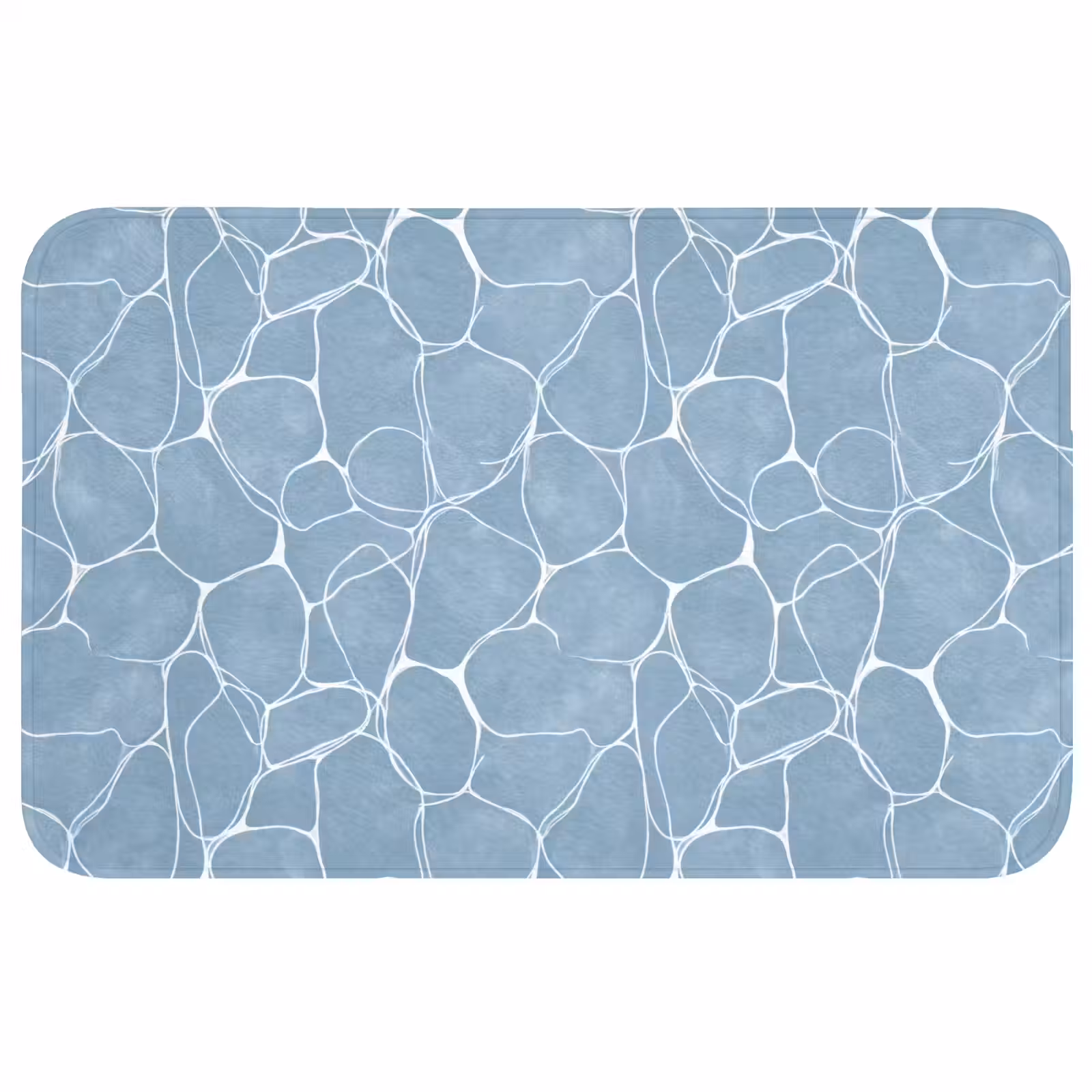 Badmat - Organisch - Patroon - Blauw — 1