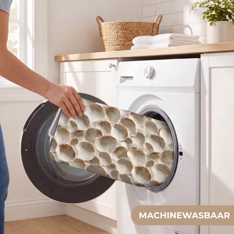 Badmat - Schelpen - Waaiervorm - Wit — 7