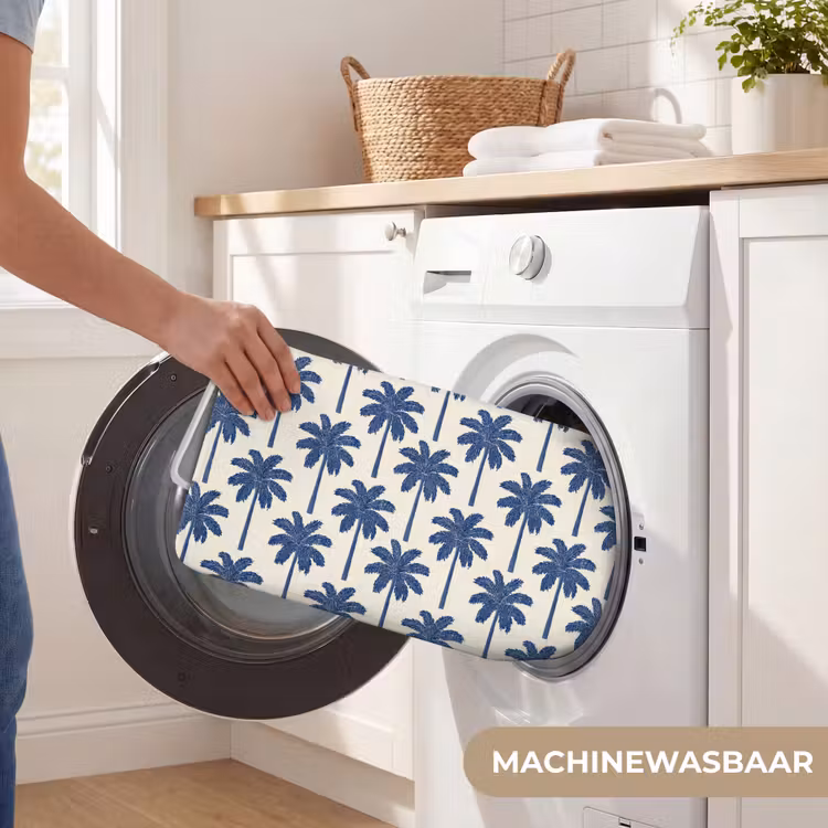Badmat - Symmetrisch - Palm - Blauw — 7