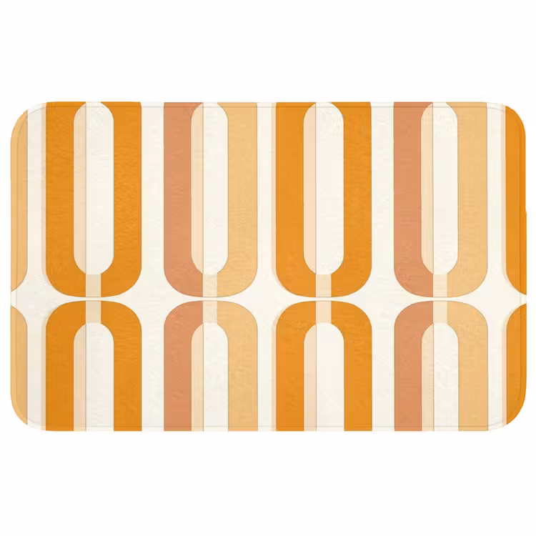 Badmat - U-vorm - Retro - Oranje — 1