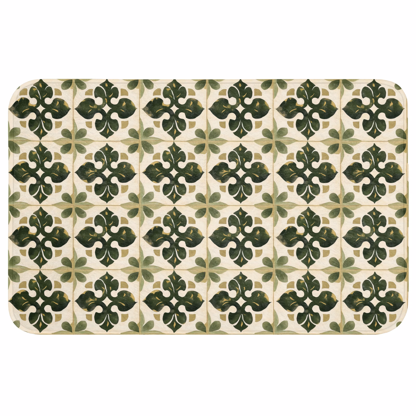 Badmat - Patroon - Tegel - Groen — 1