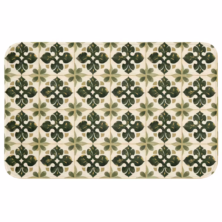 Badmat - Patroon - Tegel - Groen — 1