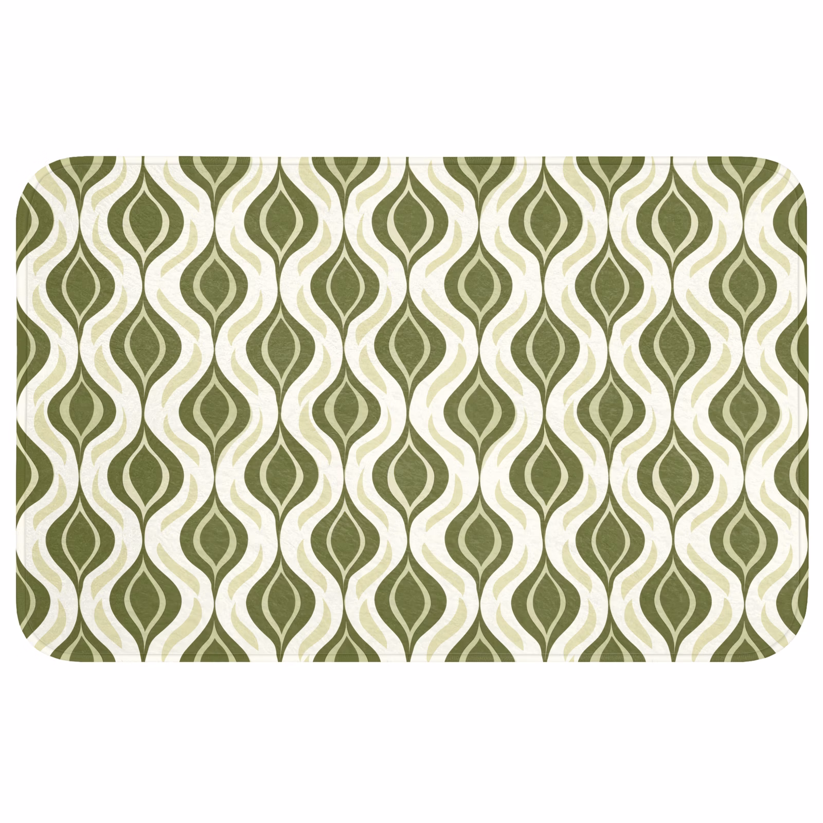 Badmat - Patroon - Retro - Groen — 1