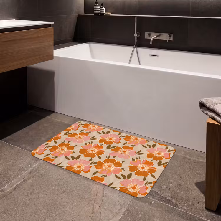 Badmat - Bloemen - Motief - Retro — 4