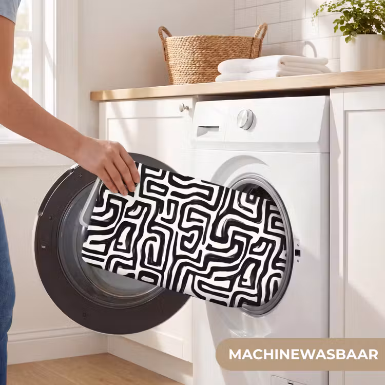 Badmat - Grafisch - Lijnen - Zwart - Wit — 7