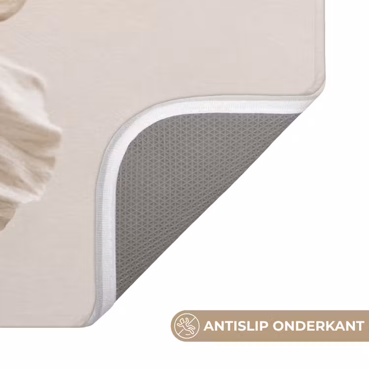 Badmat - Bloem - Beige - Crème — 3