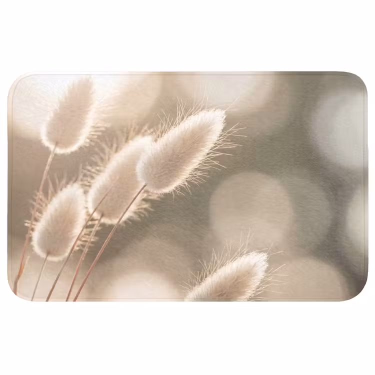 Badmat - Hazestaartgras - Wit - Zonlicht — 1