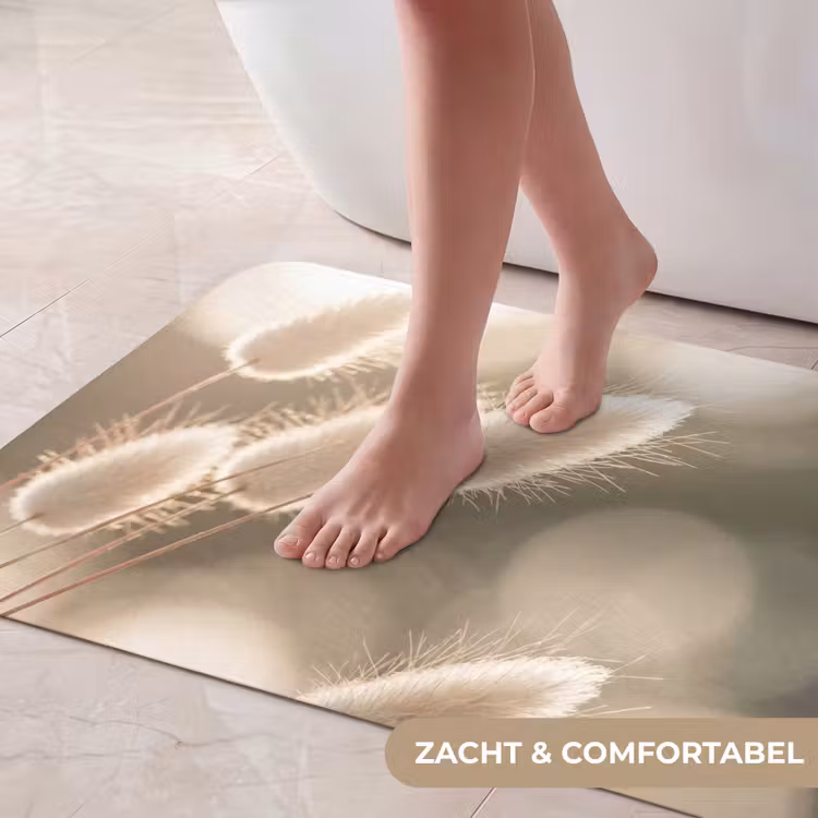 Badmat - Hazestaartgras - Wit - Zonlicht — 5