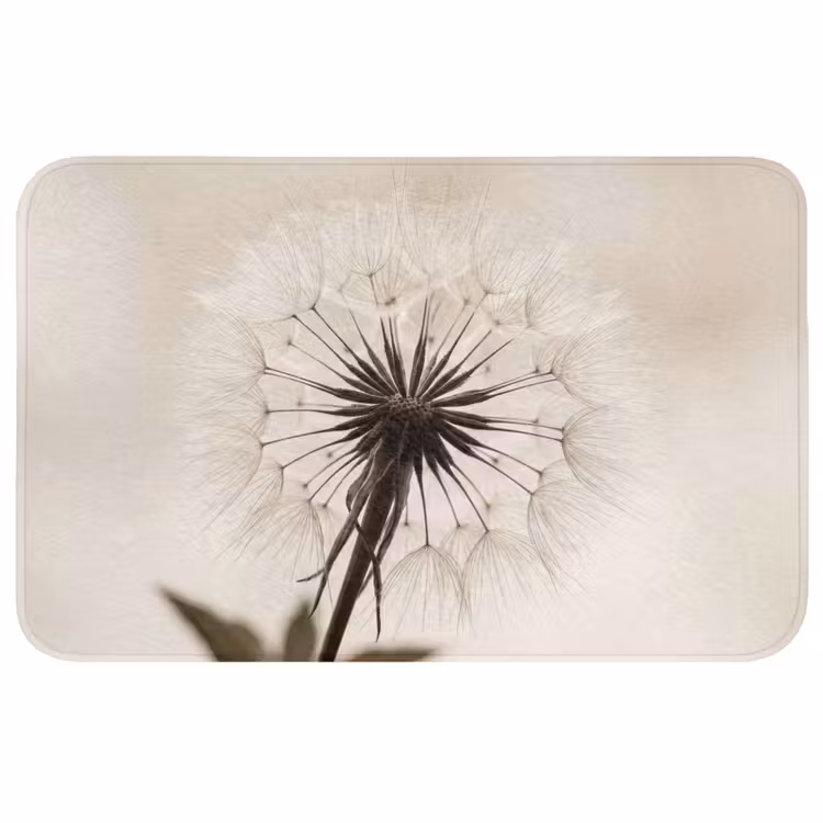 Badmat - Paardenbloem - Minimalistisch - Wit