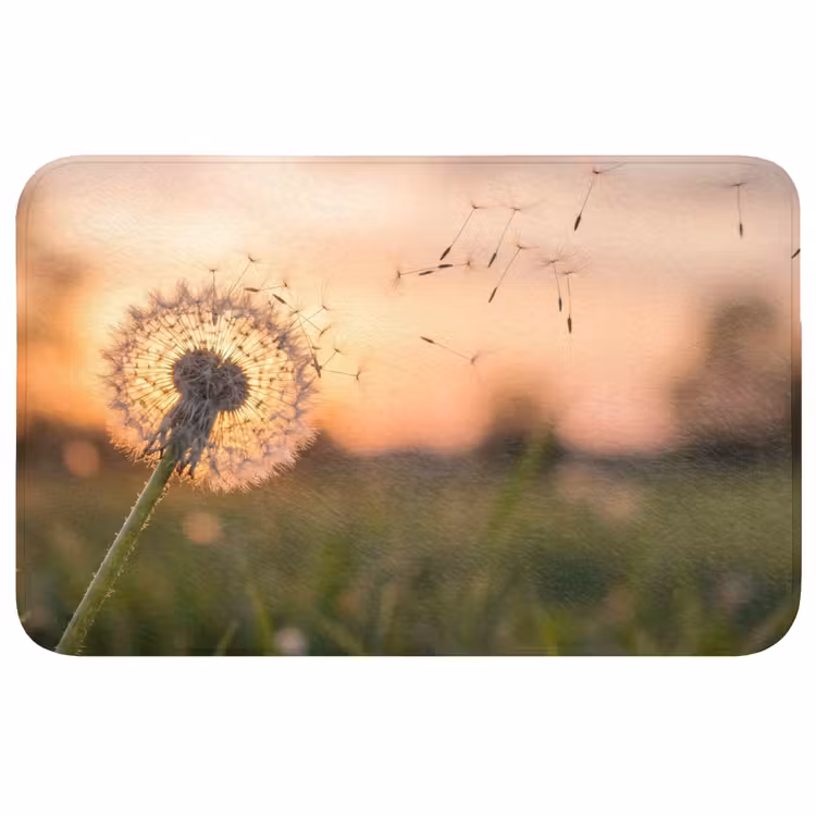 Badmat - Paardenbloem - Zonsondergang - Veld