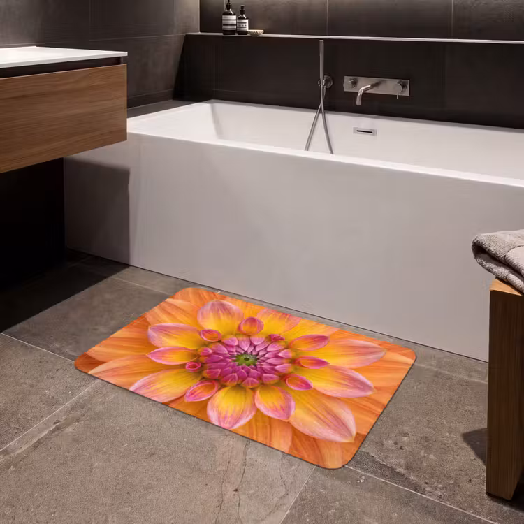 Badmat - Dahlia - Bloem - Oranje — 4