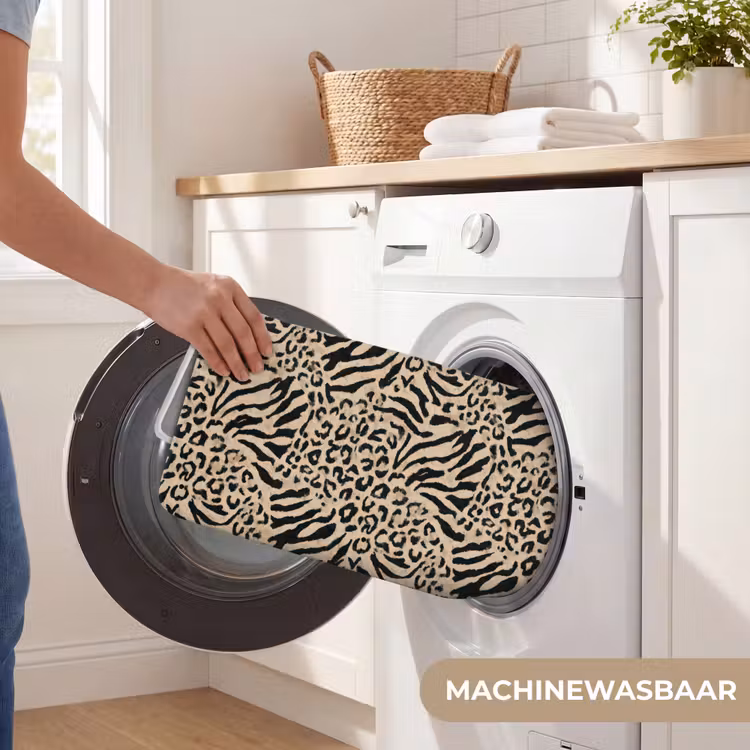 Badmat - Giraf - Zebra - Motief - Bruin — 7