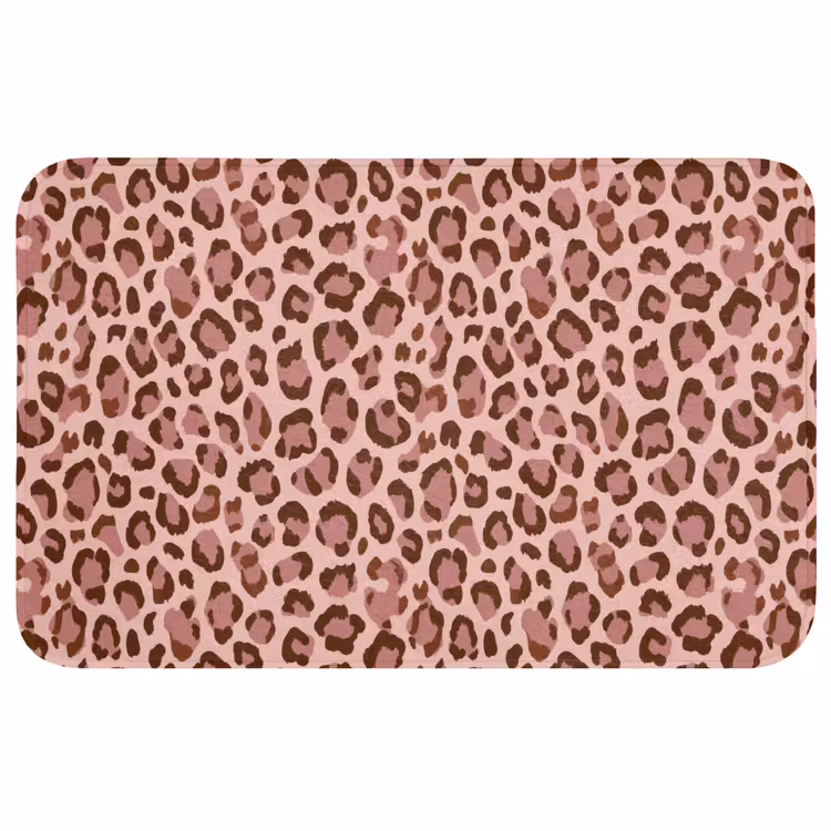 Badmat - Luipaard - Patroon - Roze