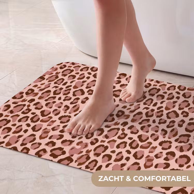 Badmat - Luipaard - Patroon - Roze — 5