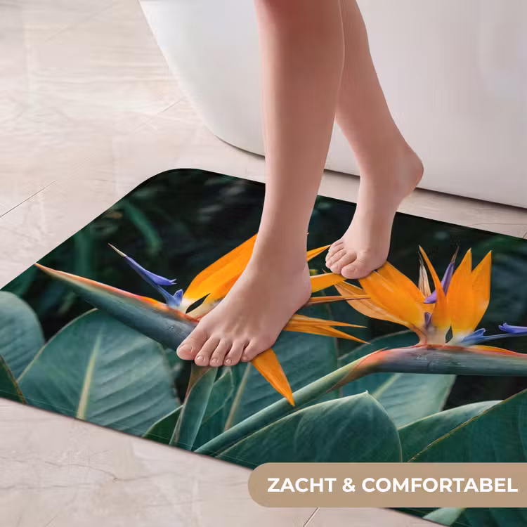 Badmat - Paradijsvogel - Bloem - Exotisch — 5