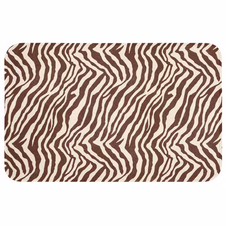Badmat - Zebra - Patroon - Zwart - Wit