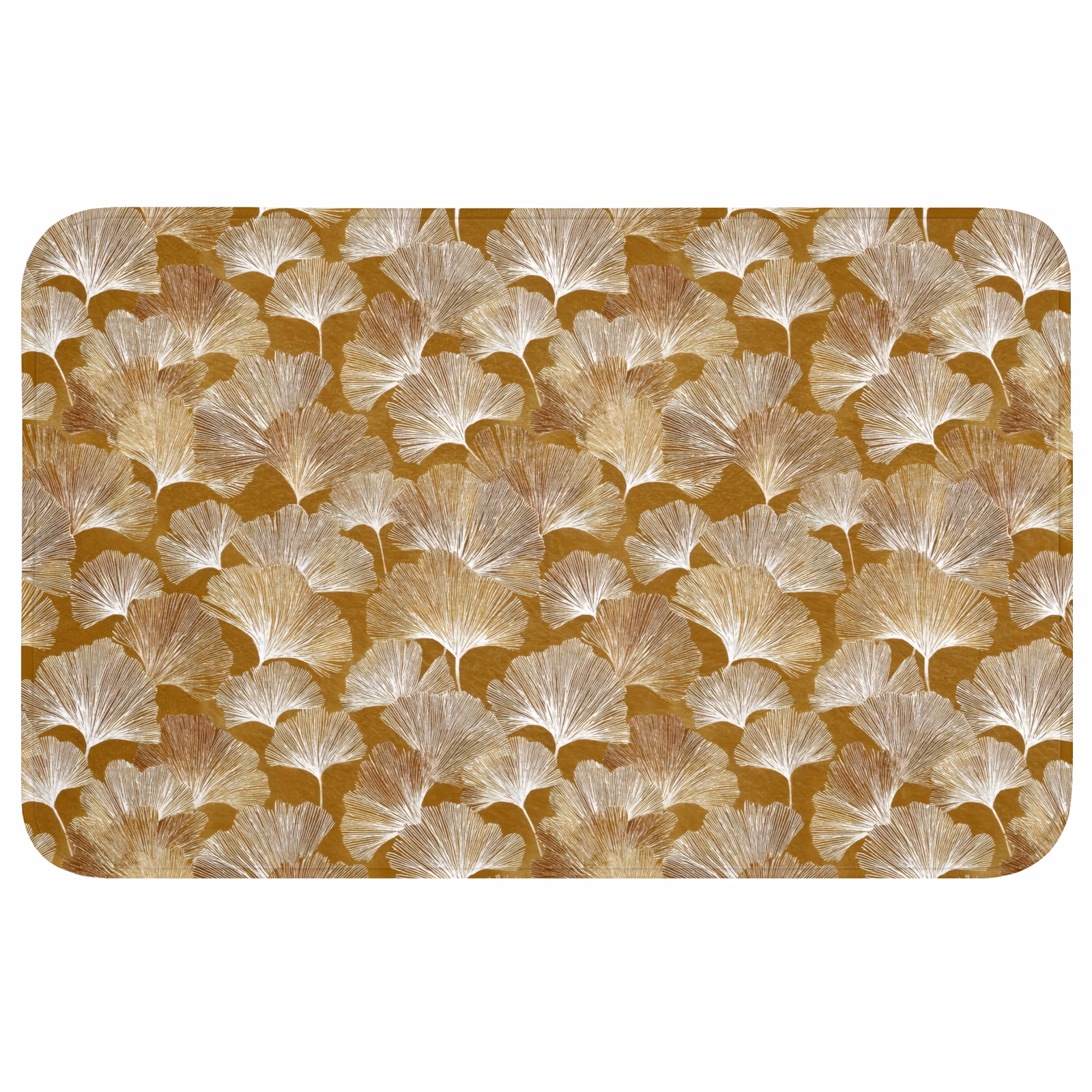 Badmat - Ginkgo - Bladeren - Goud — 1