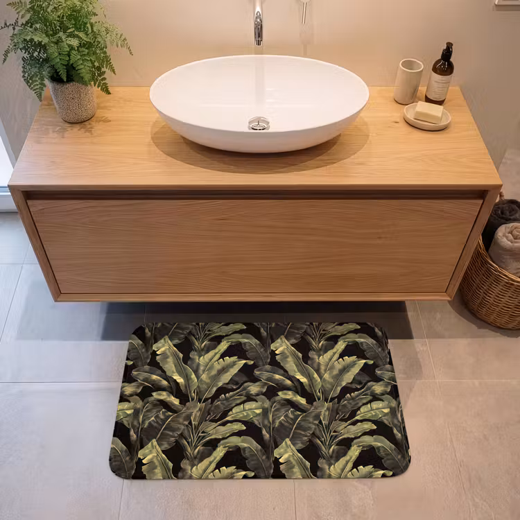 Badmat - Botanisch - Bladeren - Groen — 2