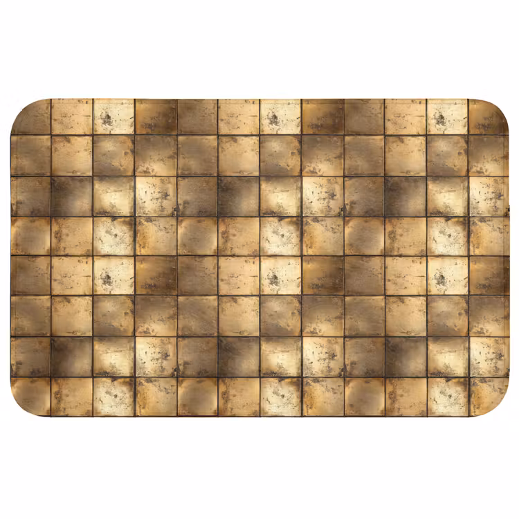 Badmat - Geometrisch - Tegels - Goud — 1