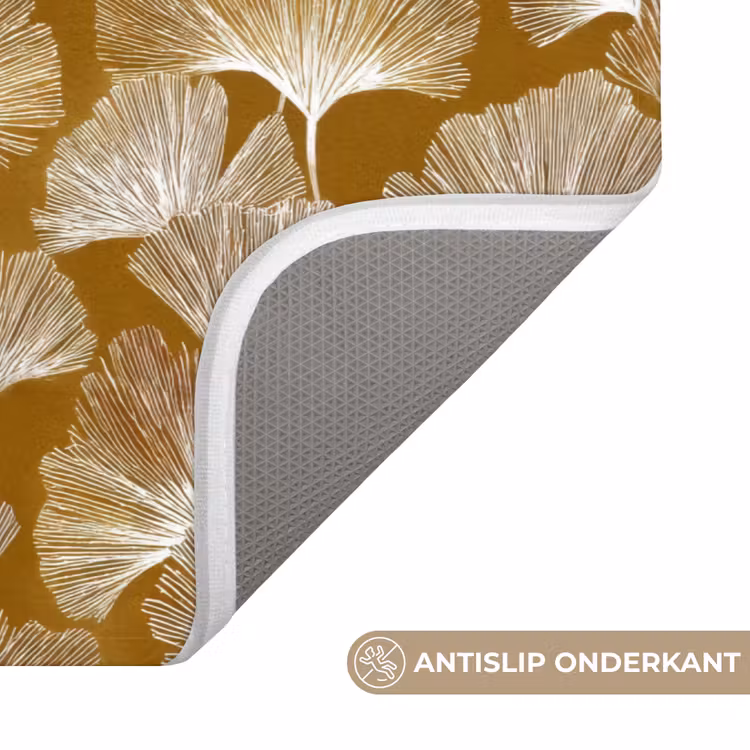 Badmat - Ginkgo - Bladeren - Goud — 3