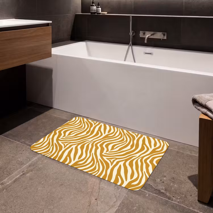 Badmat - Zebra - Klassiek - Oker - Geel — 4