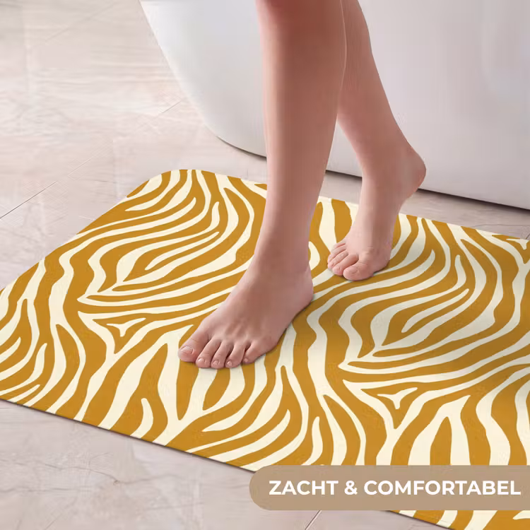 Badmat - Zebra - Klassiek - Oker - Geel — 5