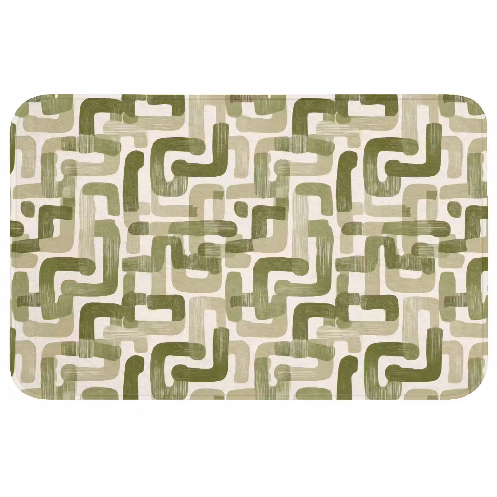 Badmat - Modern - Grafisch - Groen — 1