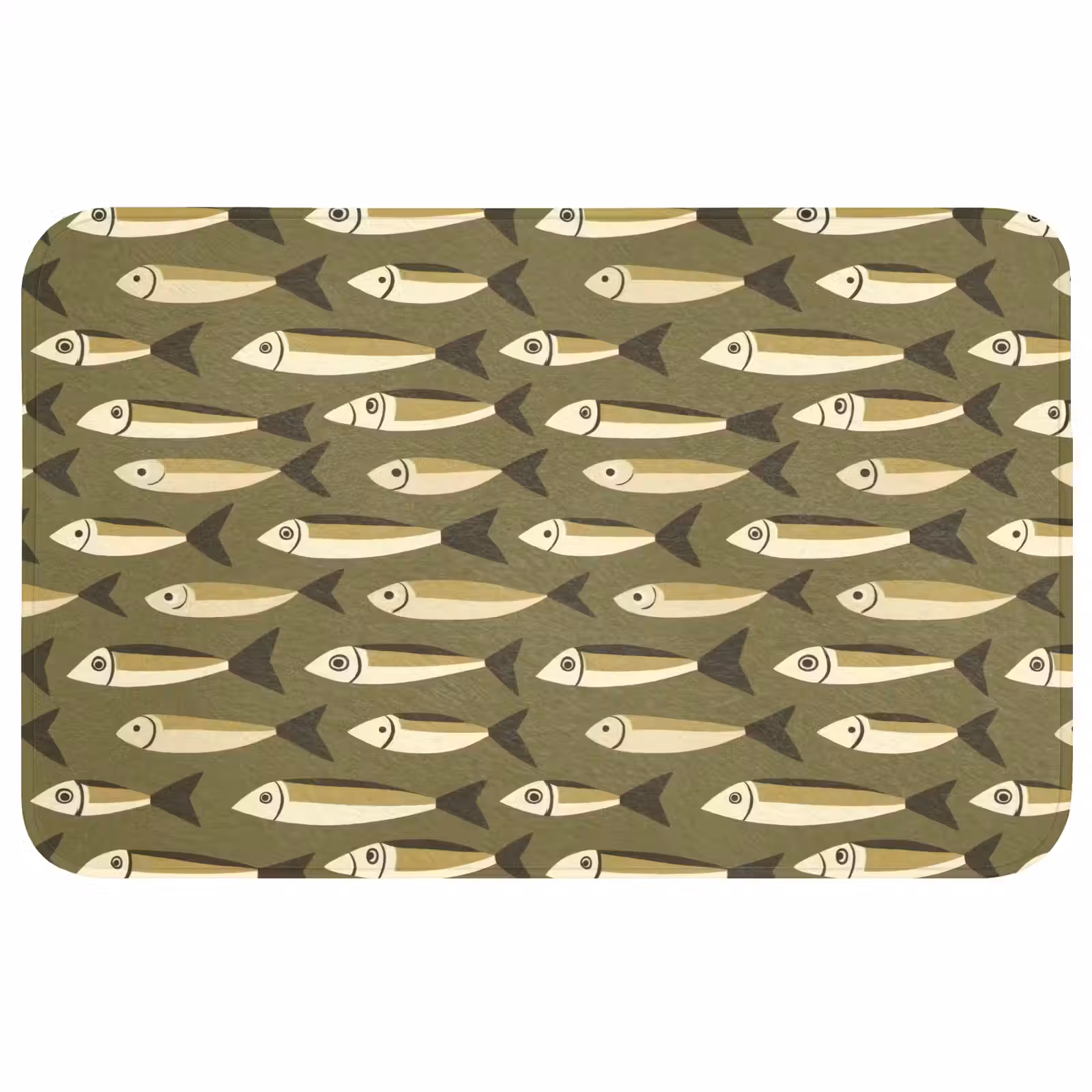 Badmat - Vis - Patroon - Groen — 1