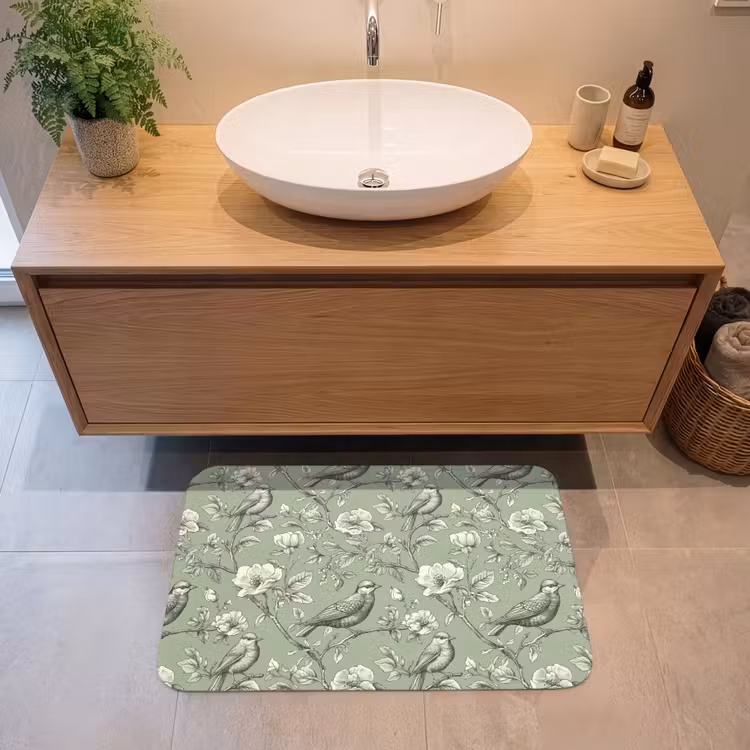 Badmat - Klassiek - Botanisch - Groen — 2