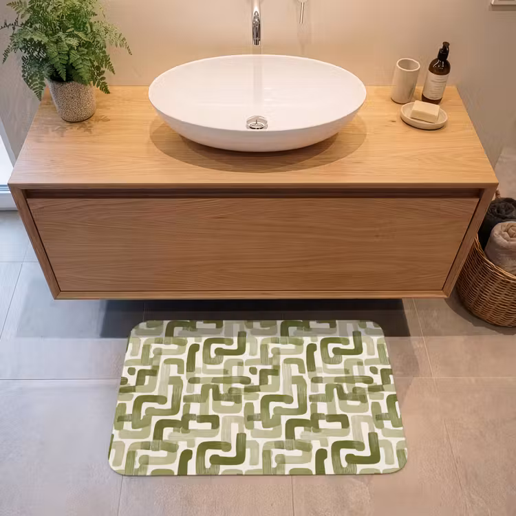 Badmat - Modern - Grafisch - Groen — 2