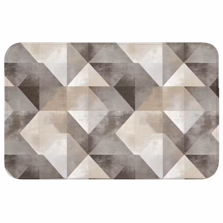 Badmat - Geometrisch - Motief - Aardetinten