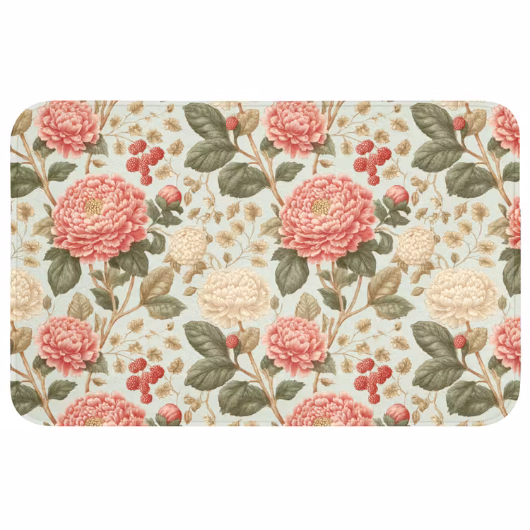Badmat - Klassiek - Botanisch - Veelkleurig — 1