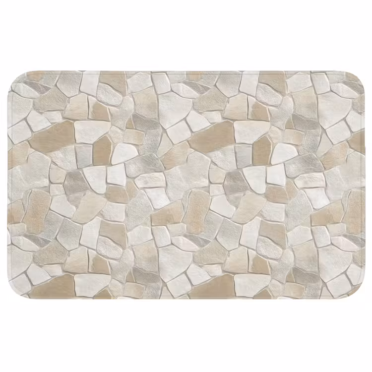 Badmat - Mozaïek - Stenen - Beige