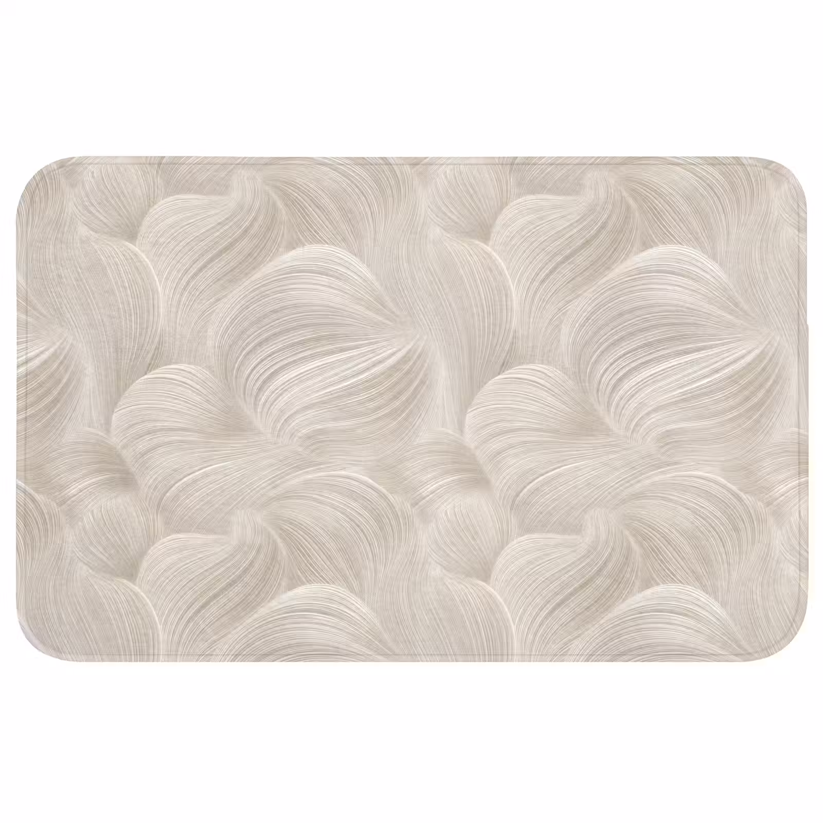 Badmat - Lijnen - Waaier - Beige — 1